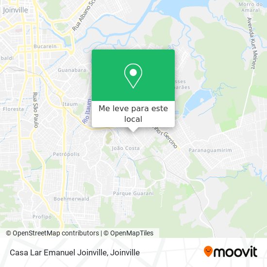 Casa Lar Emanuel Joinville mapa