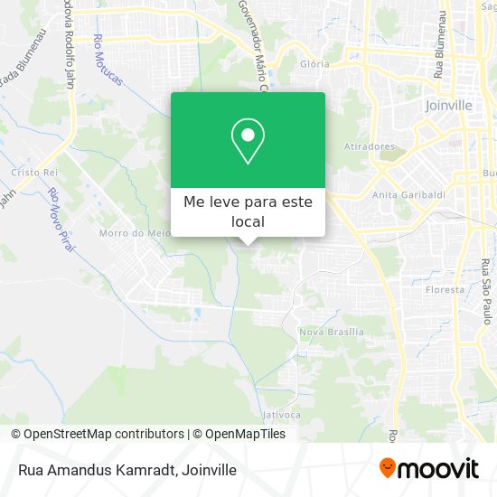 Rua Amandus Kamradt mapa