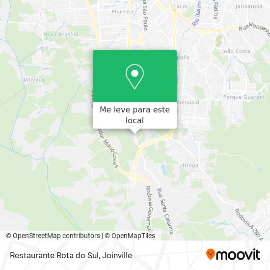 Restaurante Rota do Sul mapa