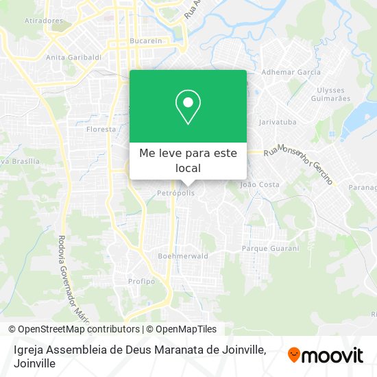 Igreja Assembleia de Deus Maranata de Joinville mapa