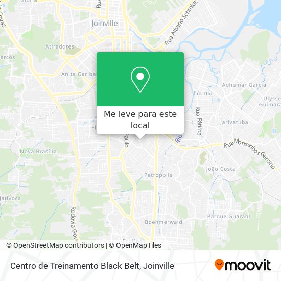 Centro de Treinamento Black Belt mapa