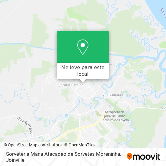 Sorveteria Mana Atacadao de Sorvetes Moreninha mapa