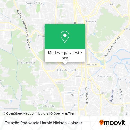 Estação Rodoviária Harold Nielson mapa