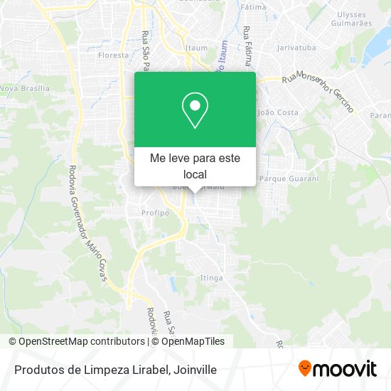 Produtos de Limpeza Lirabel mapa