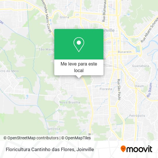 Floricultura Cantinho das Flores mapa