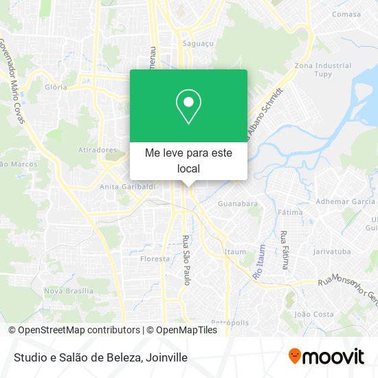 Studio e Salão de Beleza mapa