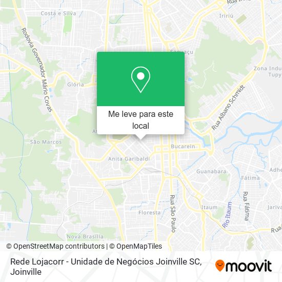 Rede Lojacorr - Unidade de Negócios Joinville SC mapa