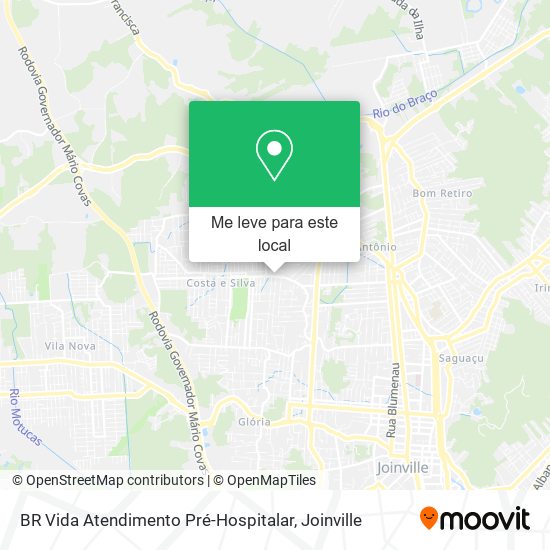 BR Vida Atendimento Pré-Hospitalar mapa