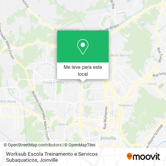 Worksub Escola Treinamento e Servicos Subaquaticos mapa