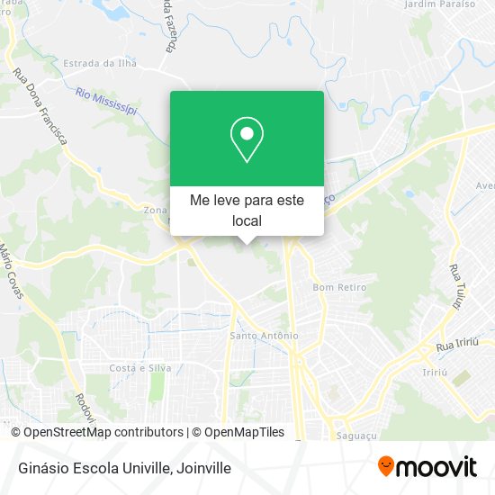 Ginásio Escola Univille mapa