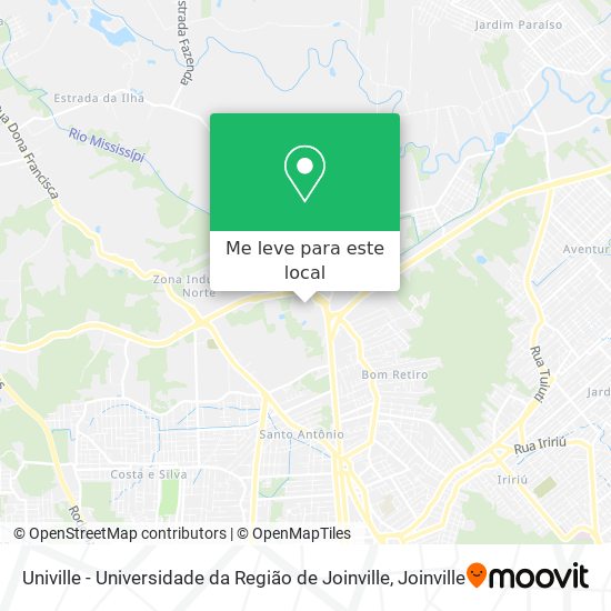 Univille - Universidade da Região de Joinville mapa