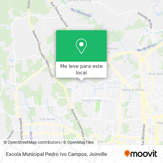 Escola Municipal Pedro Ivo Campos mapa