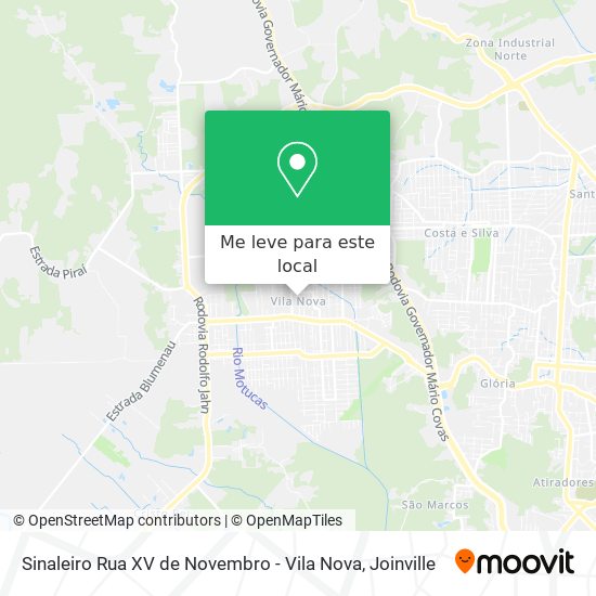 Sinaleiro Rua XV de Novembro - Vila Nova mapa