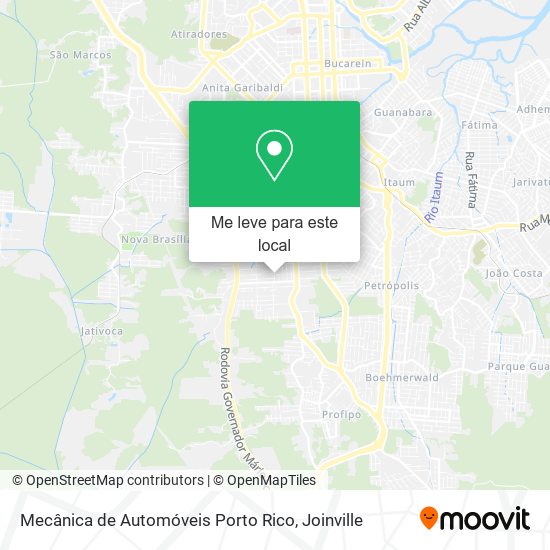 Mecânica de Automóveis Porto Rico mapa