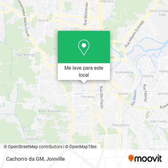 Cachorro da GM mapa