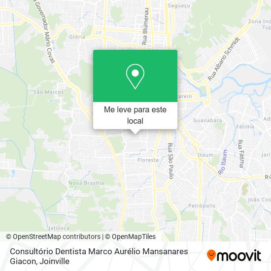 Consultório Dentista Marco Aurélio Mansanares Giacon mapa