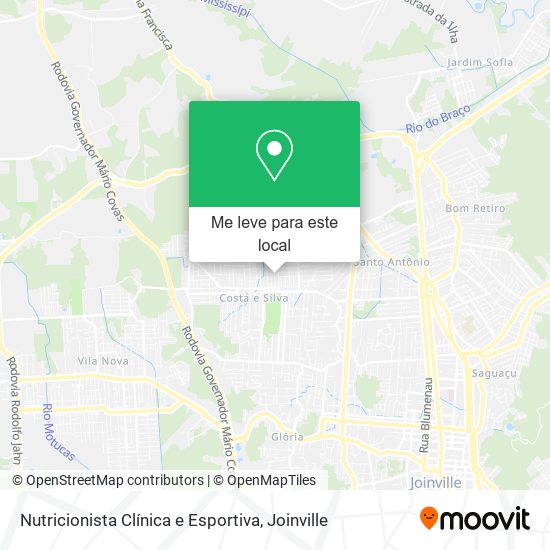 Nutricionista Clínica e Esportiva mapa