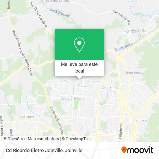 Cd Ricardo Eletro Joinville mapa