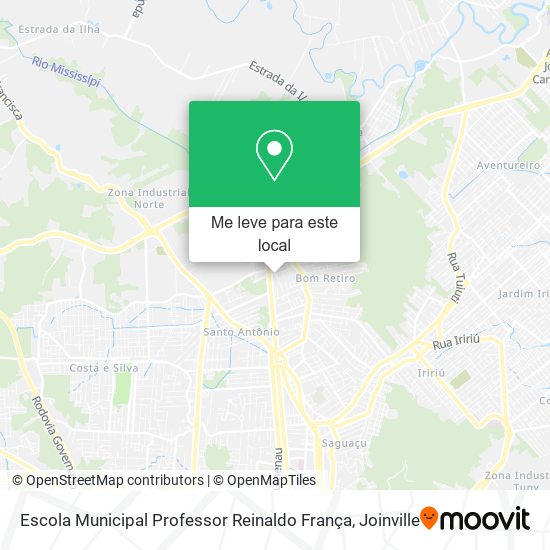 Escola Municipal Professor Reinaldo França mapa