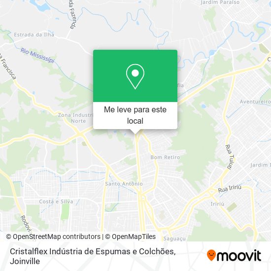 Cristalflex Indústria de Espumas e Colchões mapa