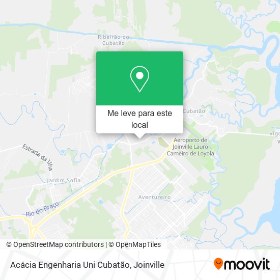 Acácia Engenharia Uni Cubatão mapa