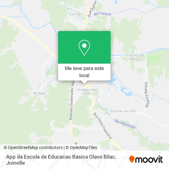 App da Escola de Educacao Basica Olavo Bilac mapa