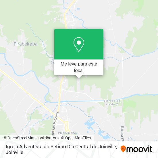 Igreja Adventista do Sétimo Dia Central de Joinville mapa
