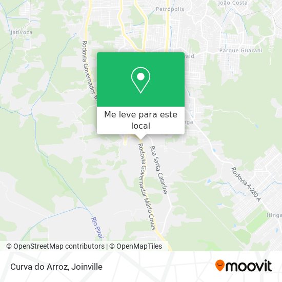 Curva do Arroz mapa