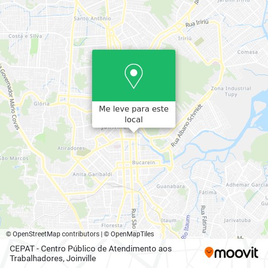 CEPAT - Centro Público de Atendimento aos Trabalhadores mapa