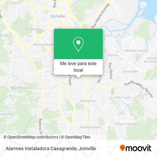 Alarmes Instaladora Casagrande mapa