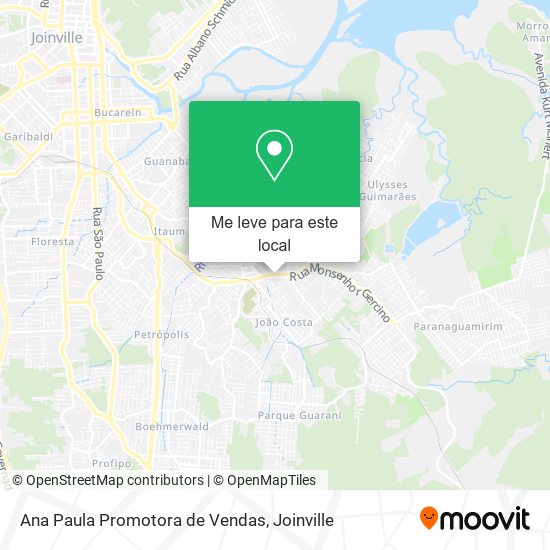 Ana Paula Promotora de Vendas mapa