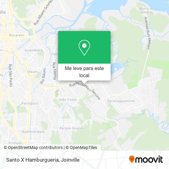 Santo X Hamburgueria mapa