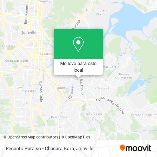 Recanto Paraíso - Chácara Bora mapa