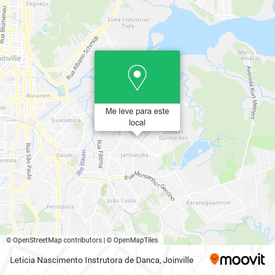 Leticia Nascimento Instrutora de Danca mapa