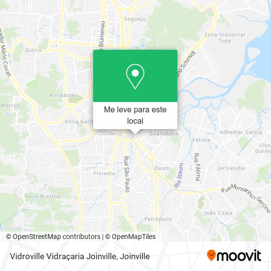 Vidroville Vidraçaria Joinville mapa