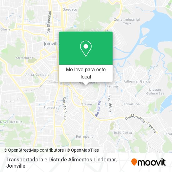 Transportadora e Distr de Alimentos Lindomar mapa