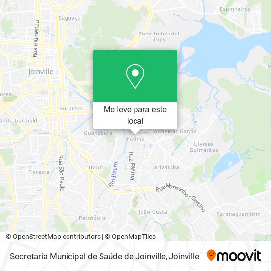 Secretaria Municipal de Saúde de Joinville mapa
