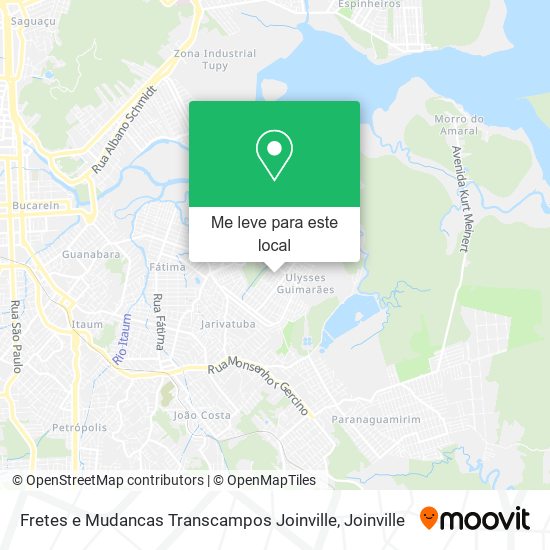 Fretes e Mudancas Transcampos Joinville mapa