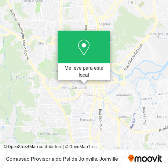 Comissao Provisoria do Psl de Joinville mapa