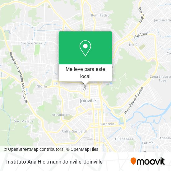 Instituto Ana Hickmann Joinville mapa