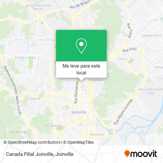 Canada Filial Joinville mapa