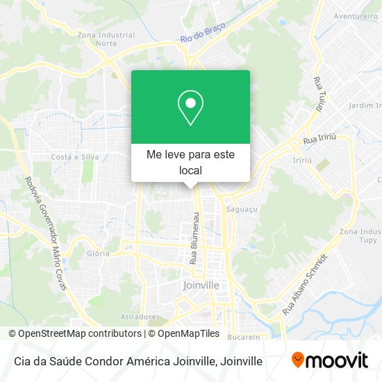 Cia da Saúde Condor América Joinville mapa