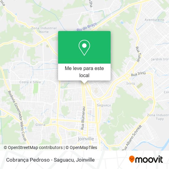 Cobrança Pedroso - Saguacu mapa