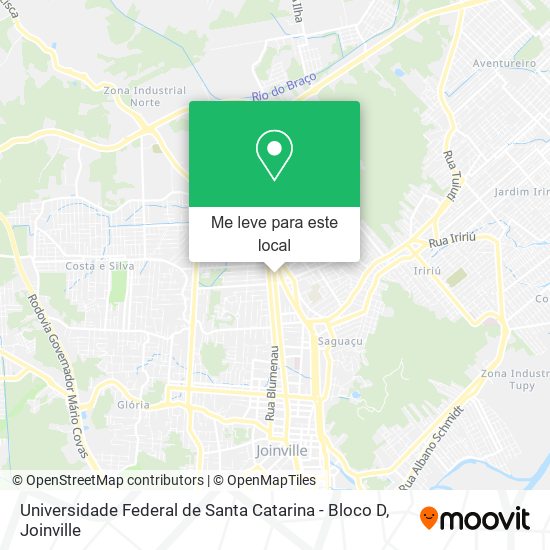 Universidade Federal de Santa Catarina - Bloco D mapa