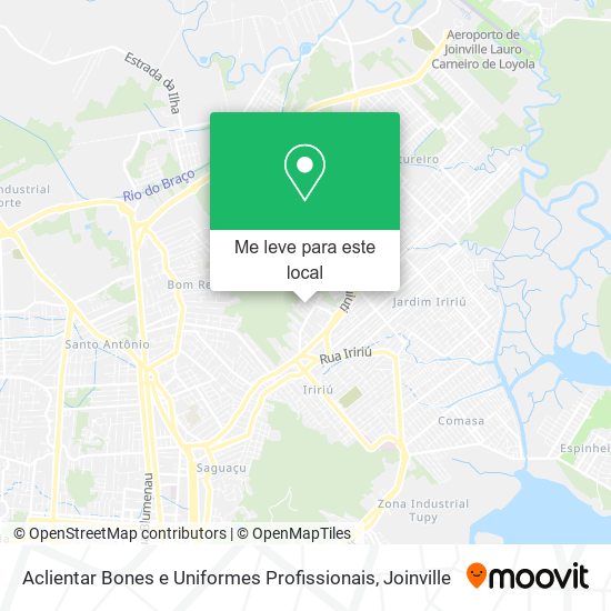 Aclientar Bones e Uniformes Profissionais mapa