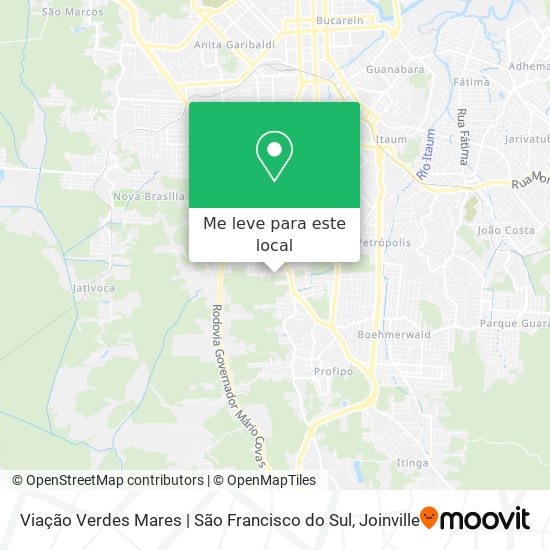 Viação Verdes Mares | São Francisco do Sul mapa