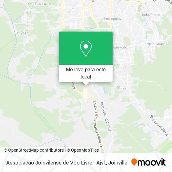 Associacao Joinvilense de Voo Livre - Ajvl. mapa