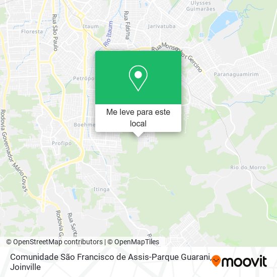 Comunidade São Francisco de Assis-Parque Guarani mapa