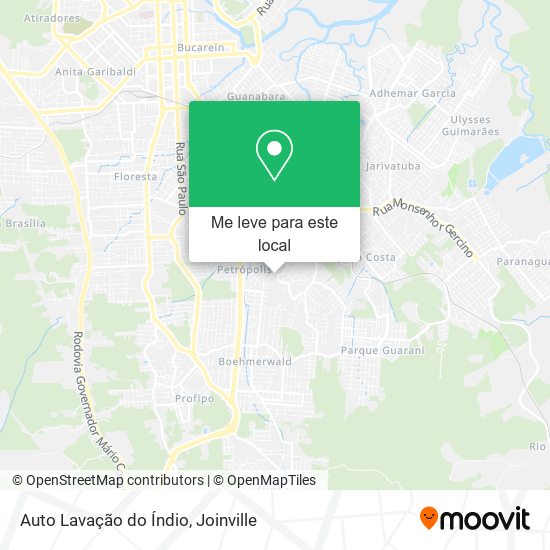 Auto Lavação do Índio mapa