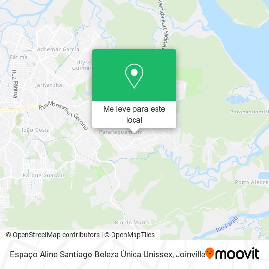 Espaço Aline Santiago Beleza Única Unissex mapa